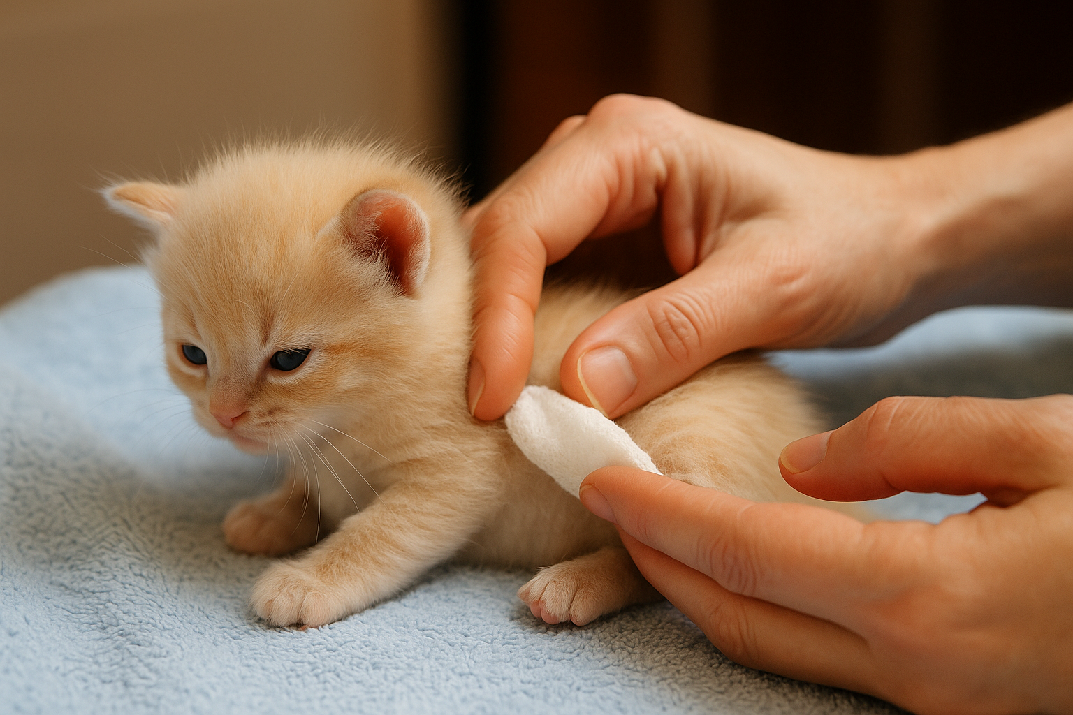 kitten met verstopping