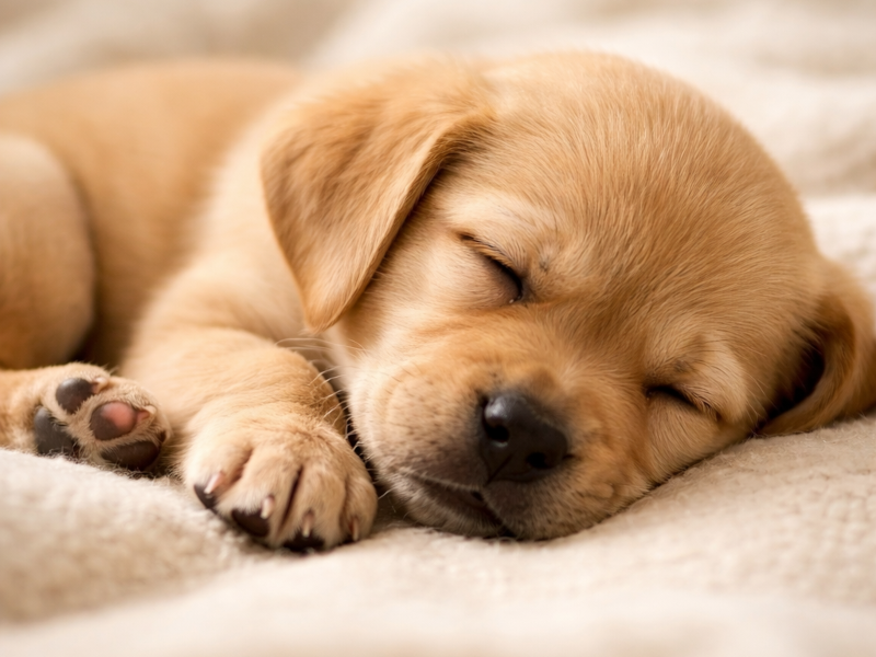 Slapende puppy